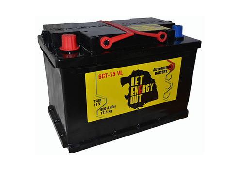 Аккумулятор 75Ач "LET ENERGY OUT" П.П. 278х175х190