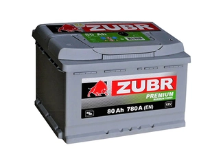 Аккумулятор 80Ач "ZUBR PREMIUM" О.П. 278х175х190