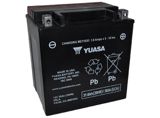 Аккумулятор 30Ач "YUASA AGM YIX30L-BS-PW" О.П. 166х126х175 с проставкой 17мм