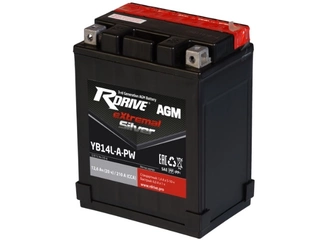 Аккумулятор 12Ач "RDrive eXtremal SILVER AGM YB14L-A-PW" О.П. 133х90х164