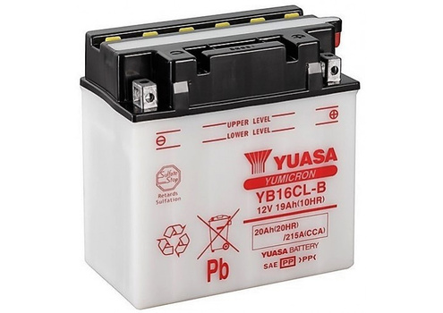 Аккумулятор 19Ач "YUASA YB16CL-B" О.П. 175х101х177