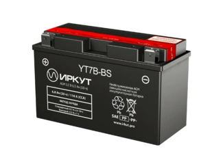 Аккумулятор 6,8Ач "ИРКУТ AGM YT7B-BS" П.П. 151х65х93