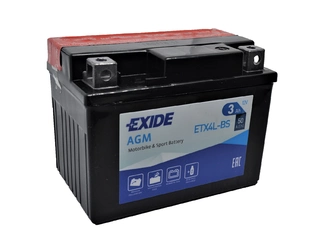 Аккумулятор 3Ач "EXIDE AGM ETX4L-BS" О.П. 113х70х85