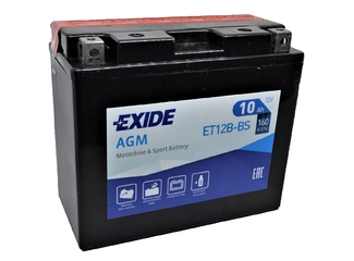 Аккумулятор 10Ач "EXIDE AGM ET12B-BS" П.П. 150х70х130