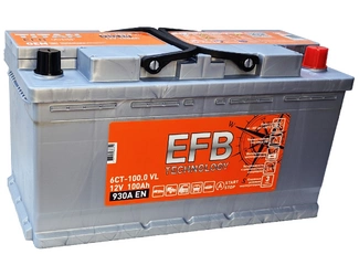 Аккумулятор 100Ач "TITAN EFB" О.П. 352х175х190