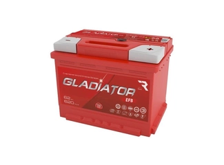 Аккумулятор 62Ач "GLADIATOR EFB" О.П. 242х175х190