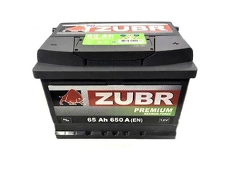 Аккумулятор 65Ач "ZUBR PREMIUM" О.П. 242х175х175 Низкий