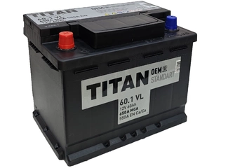 Аккумулятор 60Ач "TITAN STANDART" П.П. 242х175х190