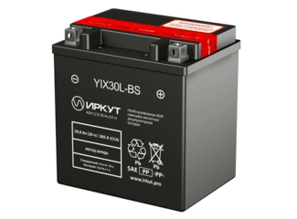 Аккумулятор 30,9Ач "ИРКУТ AGM YIX30L-BS" О.П. 166х126х175