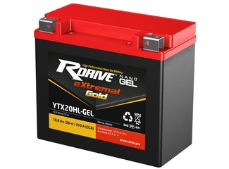 Аккумулятор 21Ач "RDrive eXtremal GOLD YTX20HL-GEL" О.П. 176х87х154