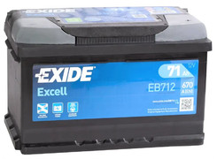 Аккумулятор 71Ач "EXIDE EXCELL" О.П. 278х175х175 Низкий