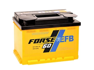 Аккумулятор 60Ач "FORSE EFB" П.П. 242х175х175 Низкий