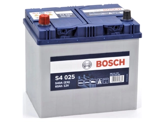 Аккумулятор 60Ач "BOSCH ASIA S4 025" П.П. 232х173х225