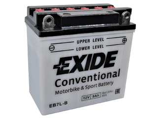 Аккумулятор 8Ач "EXIDE EB7L-B" О.П. 135х75х133