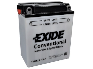 Аккумулятор 12Ач "EXIDE 12N12A-4A-1" П.П. 134х80х160