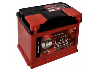 Аккумулятор 62Ач "E-LAB" П.П. 242х175х190
