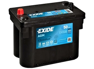 Аккумулятор 50Ач "EXIDE START AGM EK508" О.П. 260х173х206