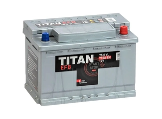 Аккумулятор 75Ач "TITAN EFB" О.П. 276х175х190