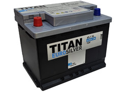 Аккумулятор 65Ач "TITAN EURO SILVER" П.П. 242х175х190