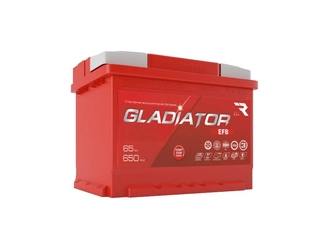 Аккумулятор 65Ач "GLADIATOR EFB" П.П. 242х175х190