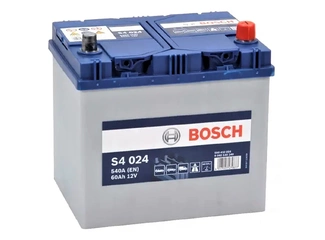 Аккумулятор 60Ач "BOSCH ASIA S4 024" О.П. 232х173х225