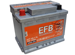 Аккумулятор 60Ач "TITAN EFB" П.П. 242х175х190