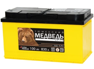 Аккумулятор 100Ач "ТЮМЕНСКИЙ МЕДВЕДЬ" П.П. 353х175х190