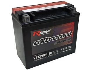 Аккумулятор 18,9Ач "RDrive eXtremal SILVER AGM YTX20HL-BS" О.П. 175х87х155