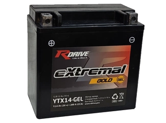 Аккумулятор 12Ач "RDrive eXtremal GOLD YTX14-GEL" П.П. 150х87х145
