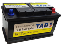 Аккумулятор 75Ач "TAB EFB" О.П. 315х175х175 Низкий