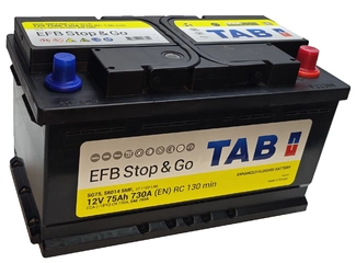 Аккумулятор 75Ач "TAB EFB" О.П. 315х175х175 Низкий