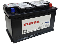 Аккумулятор 80Ач "TUBOR AGM" О.П. 315х175х190