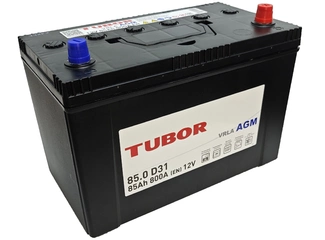 Аккумулятор 85Ач "TUBOR AGM D31" О.П. 306х175х220
