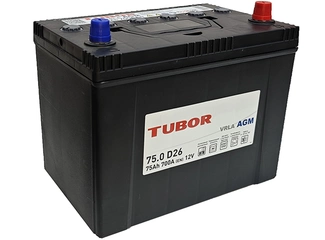 Аккумулятор 75Ач "TUBOR AGM D26" О.П. 261х175х220