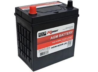 Аккумулятор 40Ач "R-Drive OEM AGM S34B20R 28800-21180 (TOYOTA)" П.П. 201х135х224 Тонкие клеммы