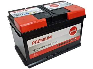 Аккумулятор 75Ач "VESNA PREMIUM" О.П. 278х175х175 Низкий