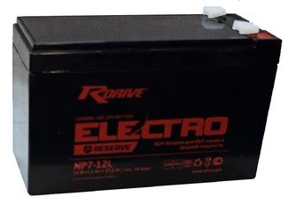 АКБ 12V 7,5Ач "RDrive Electro Reserve NP7-12L"  151х65х94