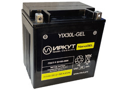 Аккумулятор 30,9Ач "ИРКУТ YIX30L-GEL" О.П. 166х126х175