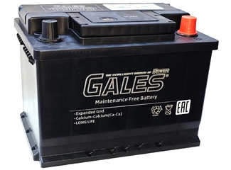 Аккумулятор 60Ач "GALES" О.П. 242х175х175 Низкий