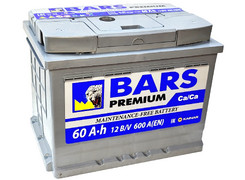 Аккумулятор 60Ач "BARS PREMIUM" П.П. 242х175х190