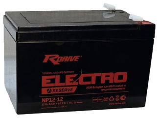 АКБ 12V 12Ач "Rdrive Electro Reserve NP12-12"  151х98х101