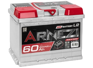 Аккумулятор 60Ач "ARNEZI DIN SMF" П.П. 242х175х190