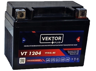 Аккумулятор 4Ач "VEKTOR VT1204" О.П. 114х70х87