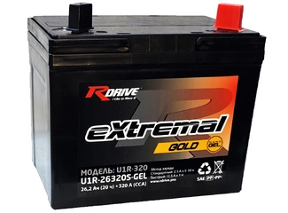 Аккумулятор 26,2Ач "RDrive eXtremal GOLD U1R-GEL" О.П. 196х132х185