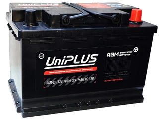 Аккумулятор 70Ач "UniPLUS AGM" О.П. 278х175х190