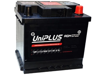 Аккумулятор 50Ач "UniPLUS AGM" О.П. 207х175х190