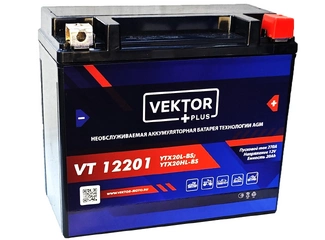 Аккумулятор 20Ач "VEKTOR VTG12201" О.П. 177х88х154