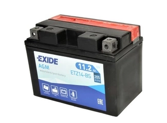 Аккумулятор 11,2Ач "EXIDE AGM ETZ14-BS" П.П. 150х87х110