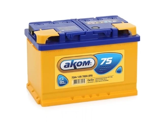 Аккумулятор 75Ач "АКОМ" О.П. 279х177х190