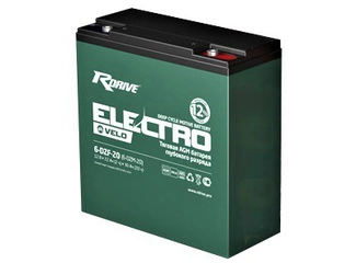 АКБ 12V 22Ач "RDrive Electro Velo 6-DZF-20"  181х77х170